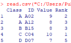 CSV File Read in R