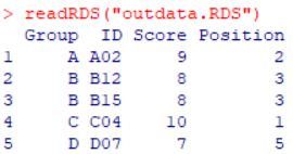 RDS File Written and Reloaded in R