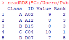 RDS File Read in R